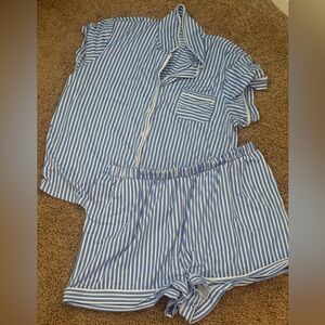 Draper James - Blue & White Striped PJ set
